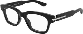 Alexander McQueen Vierkante Brillen - unisex - Brillen - Zwart - 52 MM - Accessoires