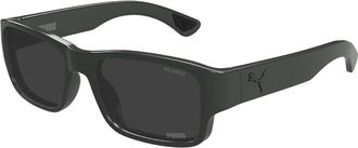 Puma PU0521S Polarized 003 Mens Sunglasses Grey Size 55 - Free RX Lenses - Free RX Lenses