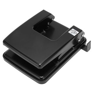 OEM Perforadora De Doble Agujero, Capacidad Para 40 Hojas, Material Met&aacute;lico Negro, Con Dispositivo Gu&iacute;a