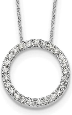 Diamond2Deal 14k Gold 1 Ct Lab Grown Diamond Eternity Pendant Necklace 18