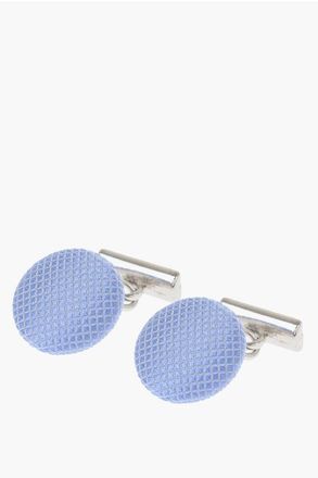 Corneliani Silk Covered Brass Cufflinks size Unica