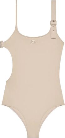 Courr&egrave;ges Costume intero con dettaglio cut-out - Toni neutri