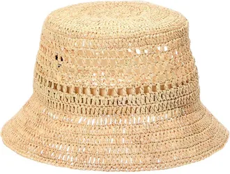 Bruno Magli Crochet Short Brim Bucket Hat