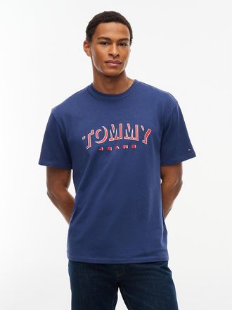 Tommy Hilfiger Mens Tommy Jeans Shadow Logo T-Shirt - Basic Navy - XL