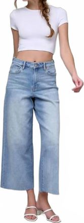 Hidden Jeans Nori Cropped Wide Leg Pant In Light Wash