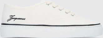 Jacquemus F&eacute;f&eacute; Cotton Canvas Trainers with Contrasting Embroidered Logo