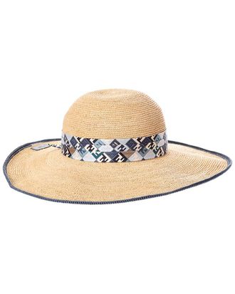 Fendi Fendi Silk-Trim Straw