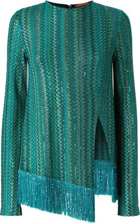 Missoni Blusa con motivo a zigzag - Verde