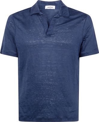 Gran Sasso Logo Print Short Sleeves Skipper Polo Shirt