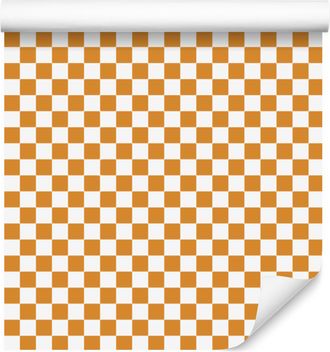 OEM Carta Da Parati A Scacchiera Color Crema, Oro E Bianco Per Soggiorno E Camera Da Letto, 50x1000 Cm