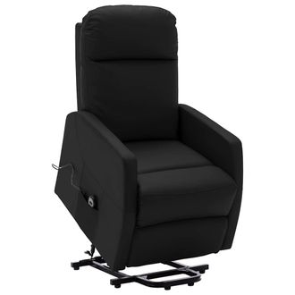 vidaXL Sill&oacute;n Elevable Cuero Sint&eacute;tico Negro Vidaxl