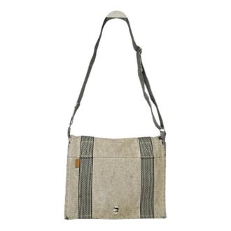 Herm&egrave;s Pre-owned Cross Body Bags, female, White, Size: ONE SIZE Pre-owned Fabric Shoulder Bag