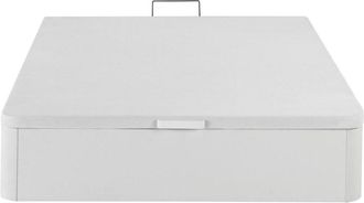VENTE-UNIQUE.COM Somier con canap&eacute; abatible efecto madera blanco 160 x 200 cm