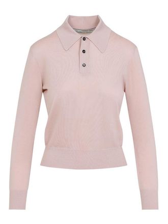 Bottega Veneta Long Sleeve Polo Top