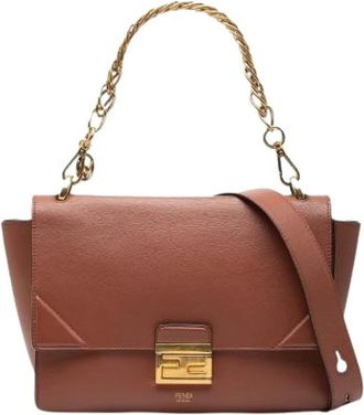 Fendi Pre-owned Kan U - Dames - Vintage Schoudertas - Bruin - ONE Size - Leer - Vintage