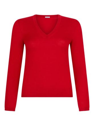 Malo V-neck top - Rood