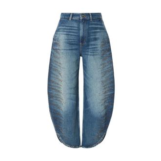 Liu Jo Balloon Jeans - Dames - Jeans - Blauw - Maat: W30 Katoen