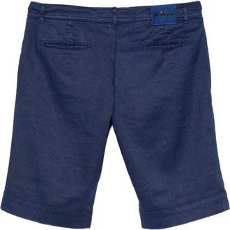 Kiton Mens Button-Fastening Linen-Blend Shorts Ss25 W
