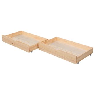 Happy Garden Juego De 2 Cajones De Madera Para Guardar Bajo De La Cama