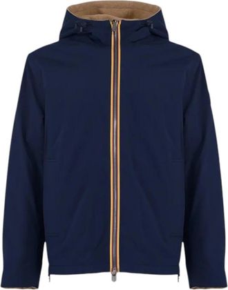 K-Way Claudel Wolle Bonded Jas - Heren - Zomerjassen - Blauw - L - Wol - Jassen
