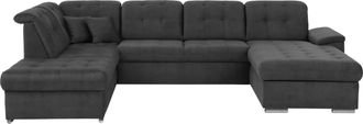 Exxpo Sofa Fashion Wohnlandschaft »Durango, aufwendige Sitz- und Rückenverarbeitung, bequem, U-Form« inkl. Kopfteilverstellung, wahlweise mit Bettfunktion und Bettkasten