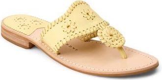Jack Rogers Jacks Flat Sandal in Pastel Yellow at Nordstrom, Size 8.5