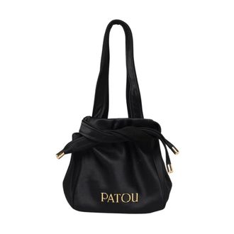 Patou Satin Drawstring Top Handle Bag