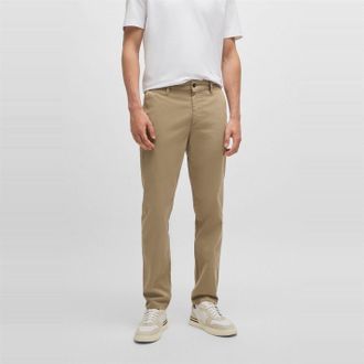 HUGO BOSS Mens Tapered Fit Chinos in Lt Pastel Brown - Size 31W/32L