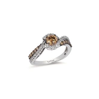 Le Vian Ladies Chocolate Solitaire Rings in 14K Vanilla Gold