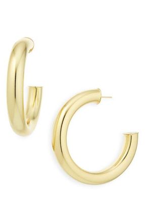 &Eacute;liou Kayo Oversize 18K Gold Plate Hoop Earrings at Nordstrom