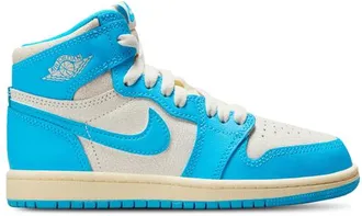 Nike Jordan Boys Retro 1 High OG - Preschool Basketball Shoes Dark Powder Blue/Dark Powder Blue/Sail Size 11.0