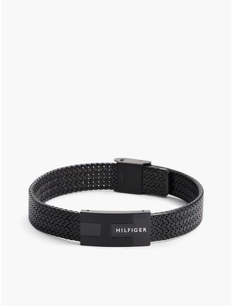 Tommy Hilfiger Mens Nautical Mesh Bracelet - Black