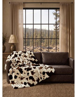 Frye Heritage Cow Fluffy Throw