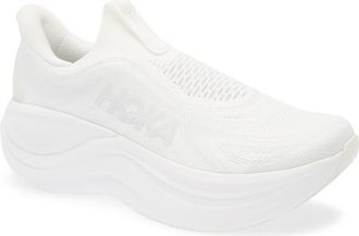 Hoka One One Skyward Laceless Recovery Sneaker in White /White at Nordstrom, Size 13