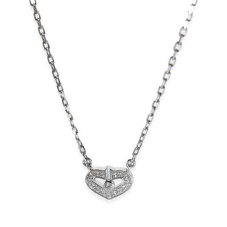 Cartier Pre-Owned Cartier White Gold Diamond C de Cartier Heart Necklace