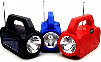 Trade Shop Trade Shop - Port&aacute;til Bluetooth Radio Usb Microsd 5w Panel Solar Led Linterna T-5291