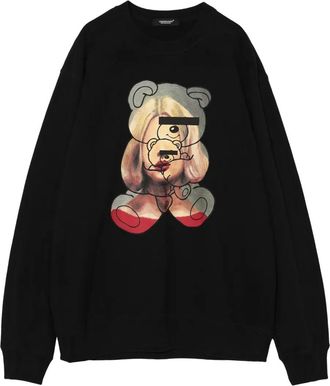 Undercover Felpa con stampa orsetto - Nero