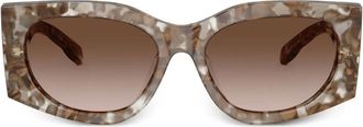 Tory Burch Kira sunglasses - women - Acetate - 56 - Neutrals