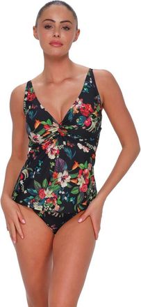 Sunsets Forever Tankini Swimsuit Top - D Cup in Fleur Noire at Nordstrom, Size 38