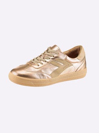 Andrea Conti Sneaker ANDREA CONTI, Damen, Gr. 36, apricotmetallic, camel, Glattleder, Leder, Rindsleder, Schuhe Sneaker