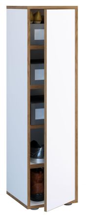 VCM Gabinete De Zapato De Madera Vcm Dimensiones: An. 30 X Al. 110 X P. 33 Cm Gabinete Todo Uso 5 Compartimentos 1 Puerta Rotativa - Salia Ancho 30 Cm (bl