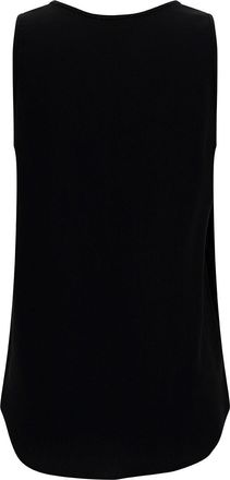 P.A.R.O.S.H. Womens Black Tank Top With Plunging U Neckline Polyamide