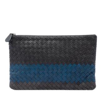 Bottega Veneta Pre-owned Clutches, female, Multicolor, Size: ONE SIZE Pre-owned Woven Leather Clutch