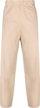 Laneus stretch-cotton tapered trousers - men - Spandex/Elastane/Cotton - 52 - Neutrals