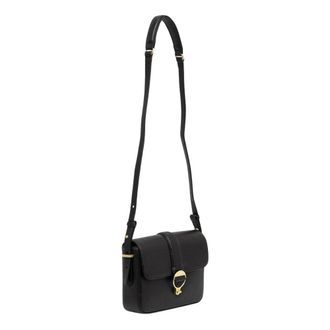 Barbour Rosa Leren Crossbody Tas - Dames - Tassen - Zwart - Maat: ONE Size Katoen