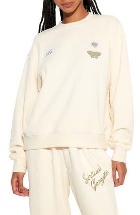 Spiritual Gangster 222 Nature La Brea Butterfly Cotton Graphic Sweatshirt in Canvas at Nordstrom Rack, Size X-Large