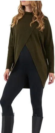 Ripe Hallie Cross Over Knit in Khaki at Nordstrom, Size X-Small Au