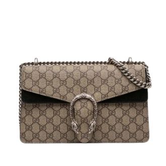 Gucci Pre-owned Dionysus Schoudertas - Dames - Pre-owned - Beige - Maat: ONE Size Leer