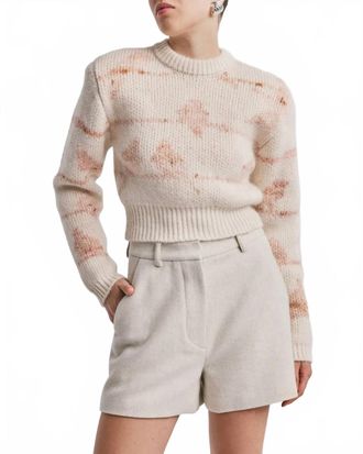 byTiMo Womens Jacquard Knit Sweater In Pink Birds