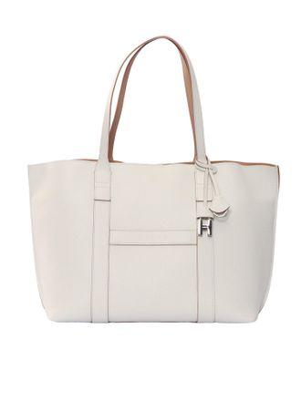 Hogan Script Shopping Calfskin Leather Tote Bag